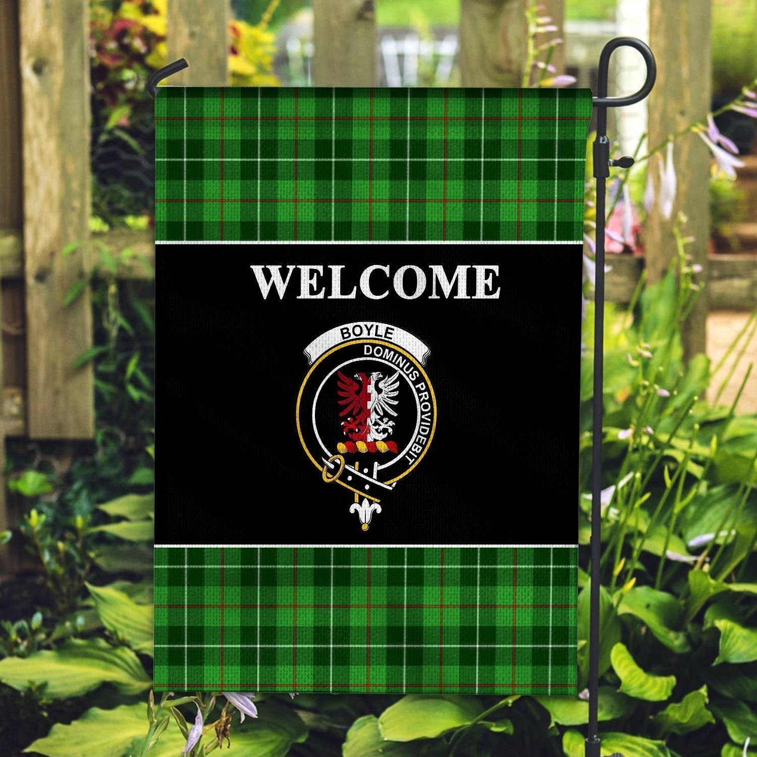 Clan Boyle Tartan Crest Black Garden Flag ZD75 Clan Boyle Tartan Today   