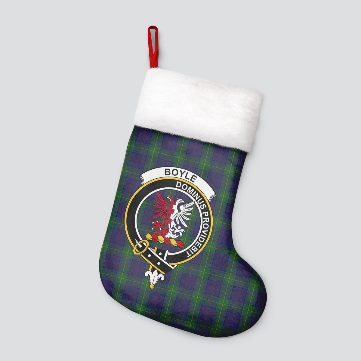 Clan Boyle Tartan Crest Christmas Stocking MD89 Boyle Tartan Tartan Stocking   