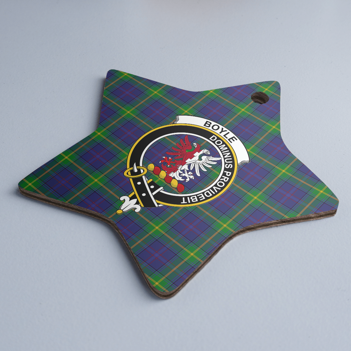 Clan Boyle Tartan Crest Star Ceramic Ornament CT99 Boyle Tartan Tartan Christmas   