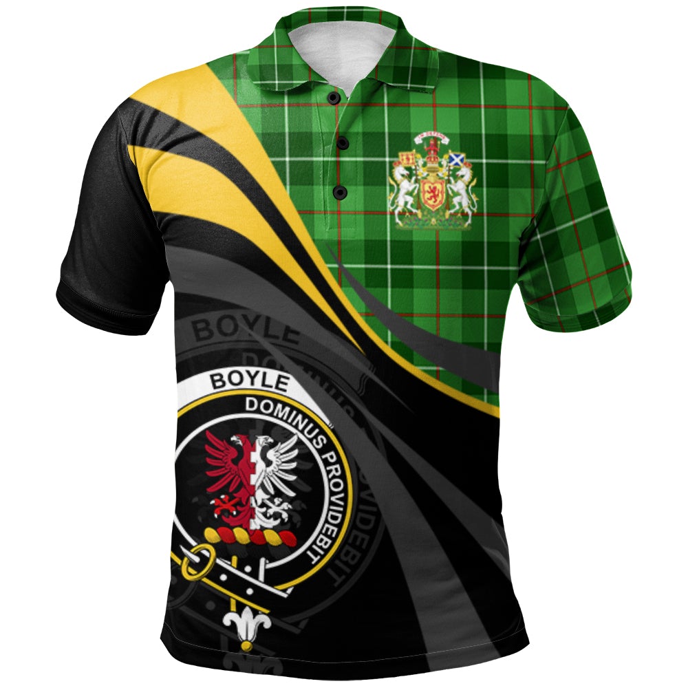 Clan Boyle Tartan Polo Shirt - Royal Coat Of Arms Style DI34 Boyle Tartan Tartan Polo   