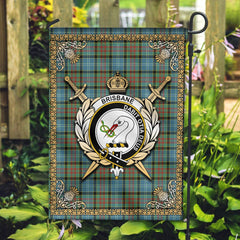 Clan Brisbane Tartan Crest Garden Flag  - Celtic Thistle  JN86 Clan Brisbane Tartan Today   