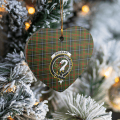 Clan Brisbane Tartan Crest Heart Ceramic Ornament EI41 Brisbane Tartan Tartan Christmas   