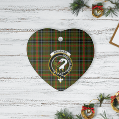 Clan Brisbane Tartan Crest Heart Ceramic Ornament EI41 Brisbane Tartan Tartan Christmas   