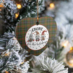 Clan Brisbane Tartan Gnome Heart Ceramic Ornament HO35 Brisbane Tartan Gnome Tartan Christmas   