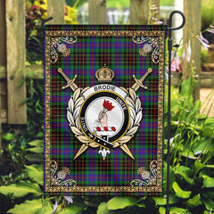 Clan Brodie Hunting Modern Tartan Crest Garden Flag  - Celtic Thistle  EY11 Clan Brodie Tartan Today   