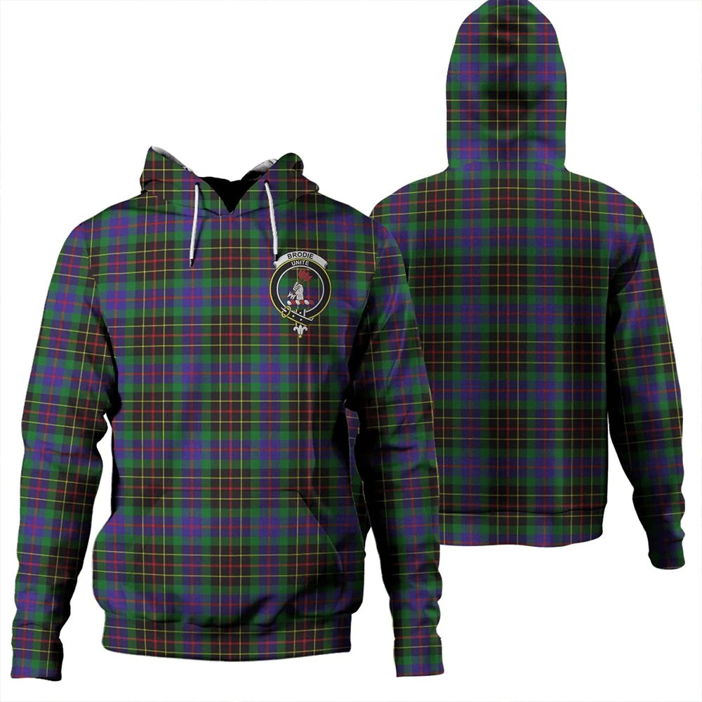 Clan Brodie Hunting Modern Tartan Hoodie Crest H0QCL0PY-1 Brodie Hunting Modern Tartan Hoodies   