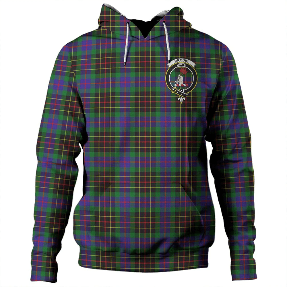 Clan Brodie Hunting Modern Tartan Hoodie Crest H0QCL0PY-1 Brodie Hunting Modern Tartan Hoodies   