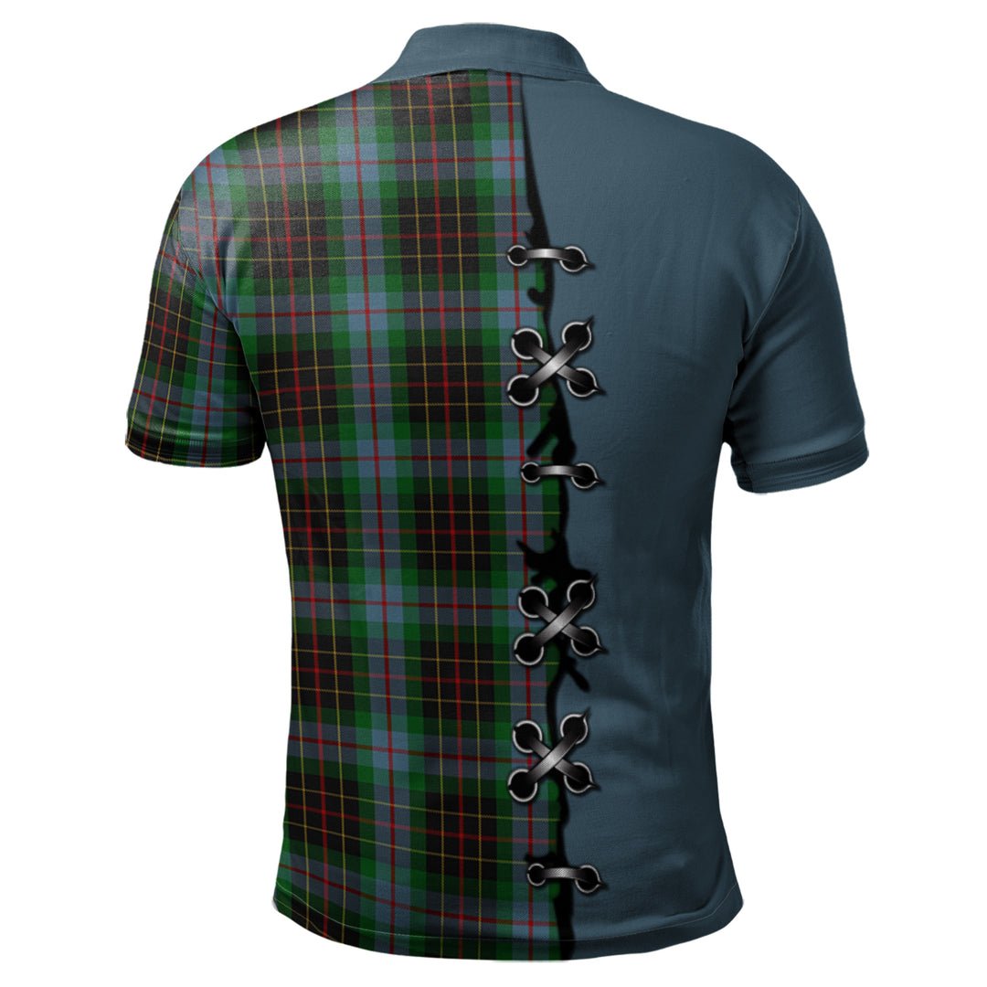 Clan Brodie Hunting Tartan Polo Shirt - Lion Rampant And Celtic Thistle Style LZ49 Brodie Hunting Tartan Tartan Polo   