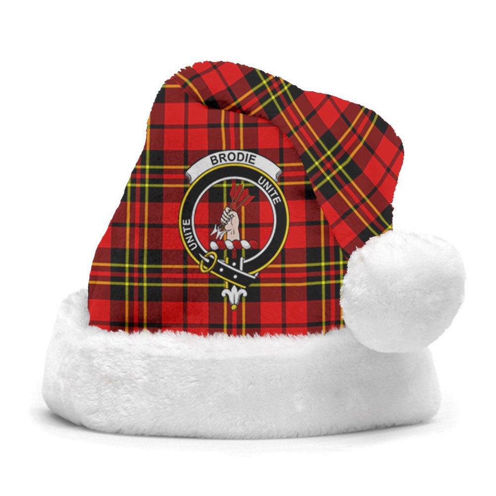 Clan Brodie Modern Tartan Crest Christmas Santa Hat OF31 Brodie Modern Tartan Tartan Santa Hat   