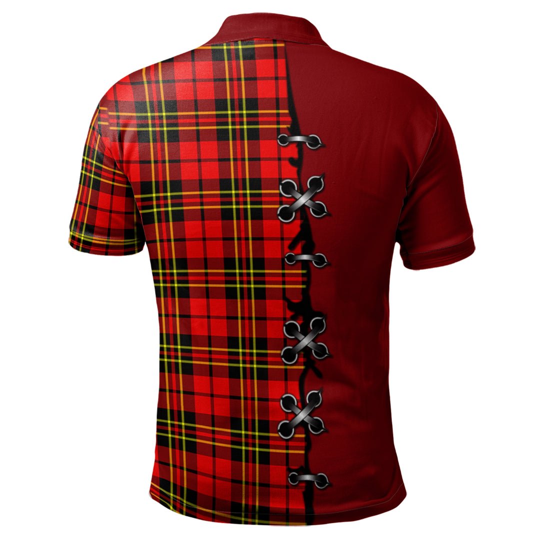 Clan Brodie Modern Tartan Polo Shirt - Lion Rampant And Celtic Thistle Style WD39 Brodie Modern Tartan Tartan Polo   