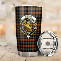 Clan Broun Ancient Tartan Crest Tumbler XO19 Clan Brown / Broun Tartan Today   