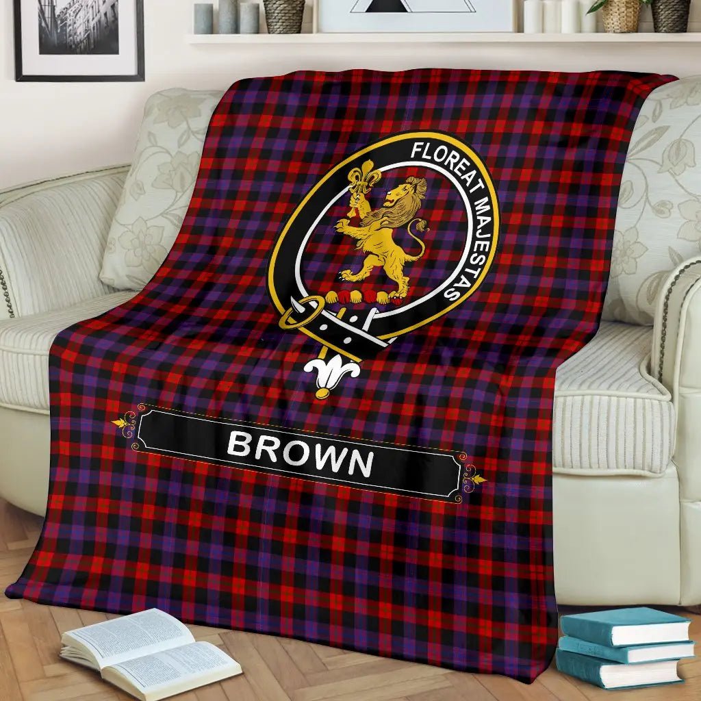 Clan Broun Family Tartan Crest BlanketsKD16 Clan Brown / Broun Tartan Today   