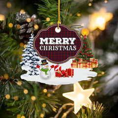 Clan Broun "Merry Christmas" Tartan Acrylic Ornament ZC21 Broun Tartan Tartan Christmas   