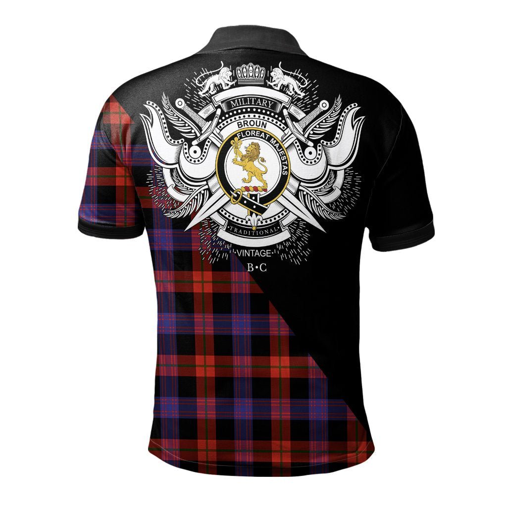 Clan Broun Modern Clan - Military Polo Shirt AS64 Broun Modern Tartan Tartan Polo   