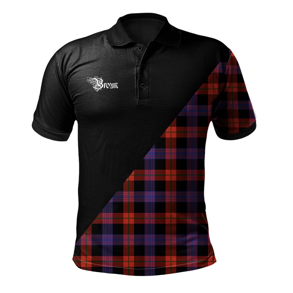 Clan Broun Modern Clan - Military Polo Shirt AS64 Broun Modern Tartan Tartan Polo   