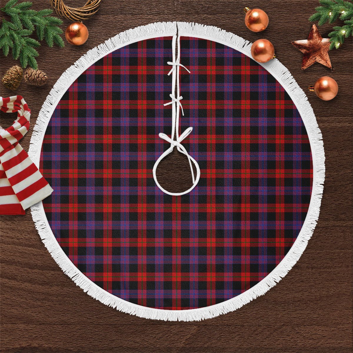 Clan Broun Modern Tartan Christmas Tree Skirt EN25 Broun Modern Tartan Tartan Christmas   