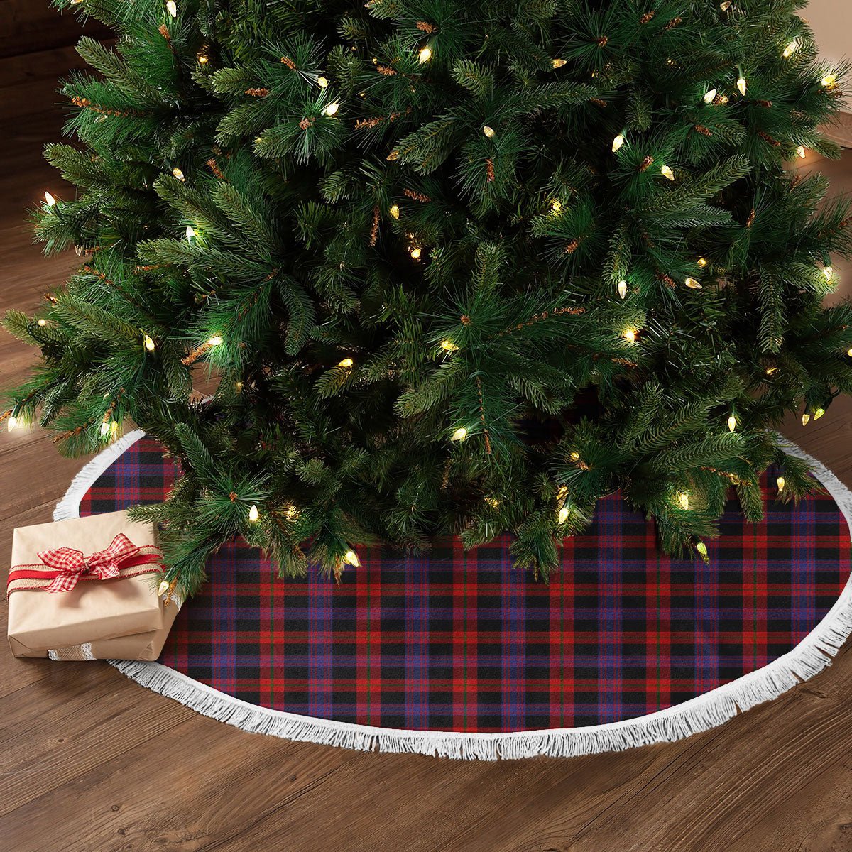 Clan Broun Modern Tartan Christmas Tree Skirt EN25 Broun Modern Tartan Tartan Christmas   