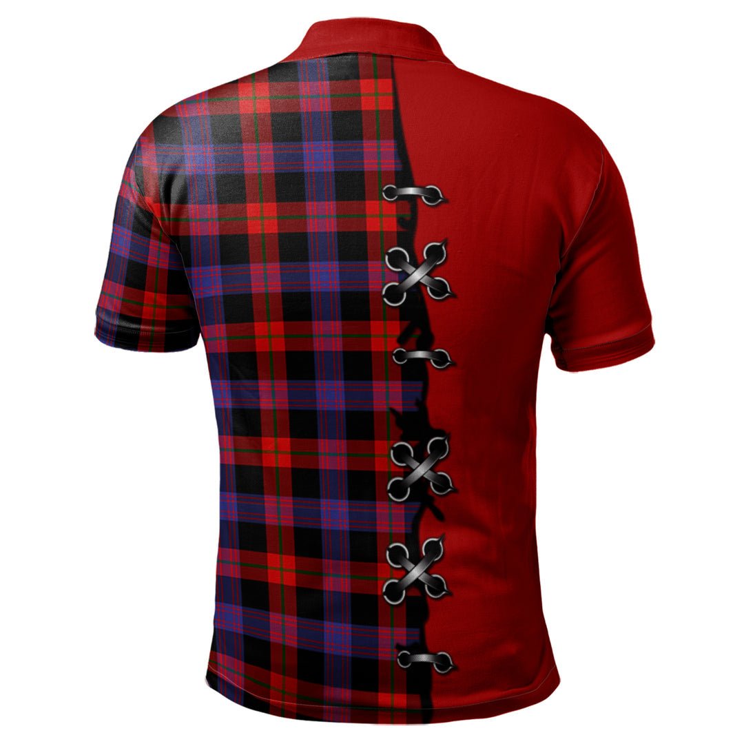 Clan Broun Modern Tartan Polo Shirt - Lion Rampant And Celtic Thistle Style NV45 Broun Modern Tartan Tartan Polo   