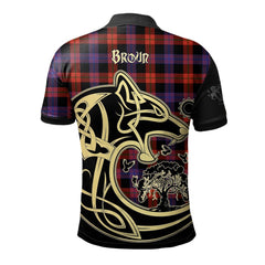 Clan Broun Modern Tartan Polo Shirt Viking Wolf OP95 Broun Modern Tartan Tartan Polo   