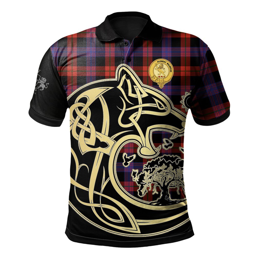 Clan Broun Modern Tartan Polo Shirt Viking Wolf OP95 Broun Modern Tartan Tartan Polo   