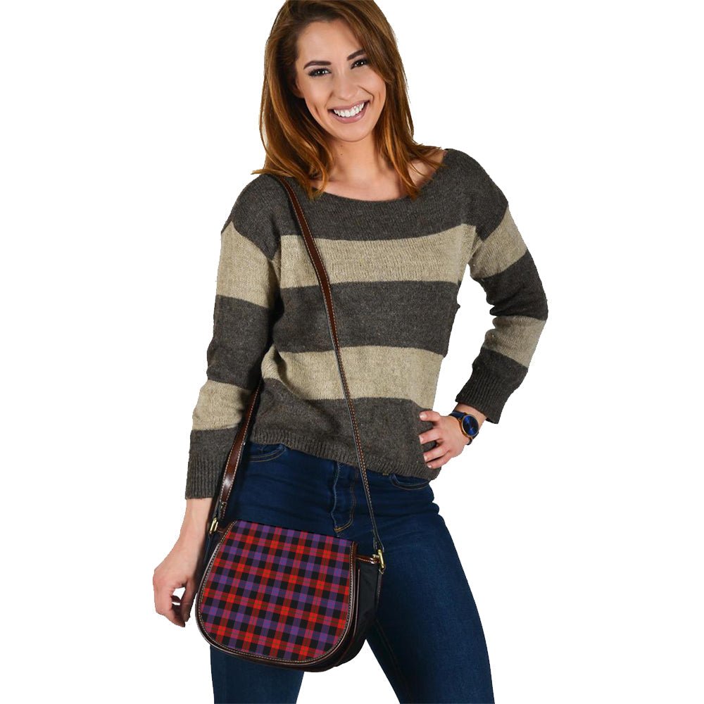 Clan Broun Modern Tartan Saddle Handbags KY78 Clan Brown / Broun Tartan Today   