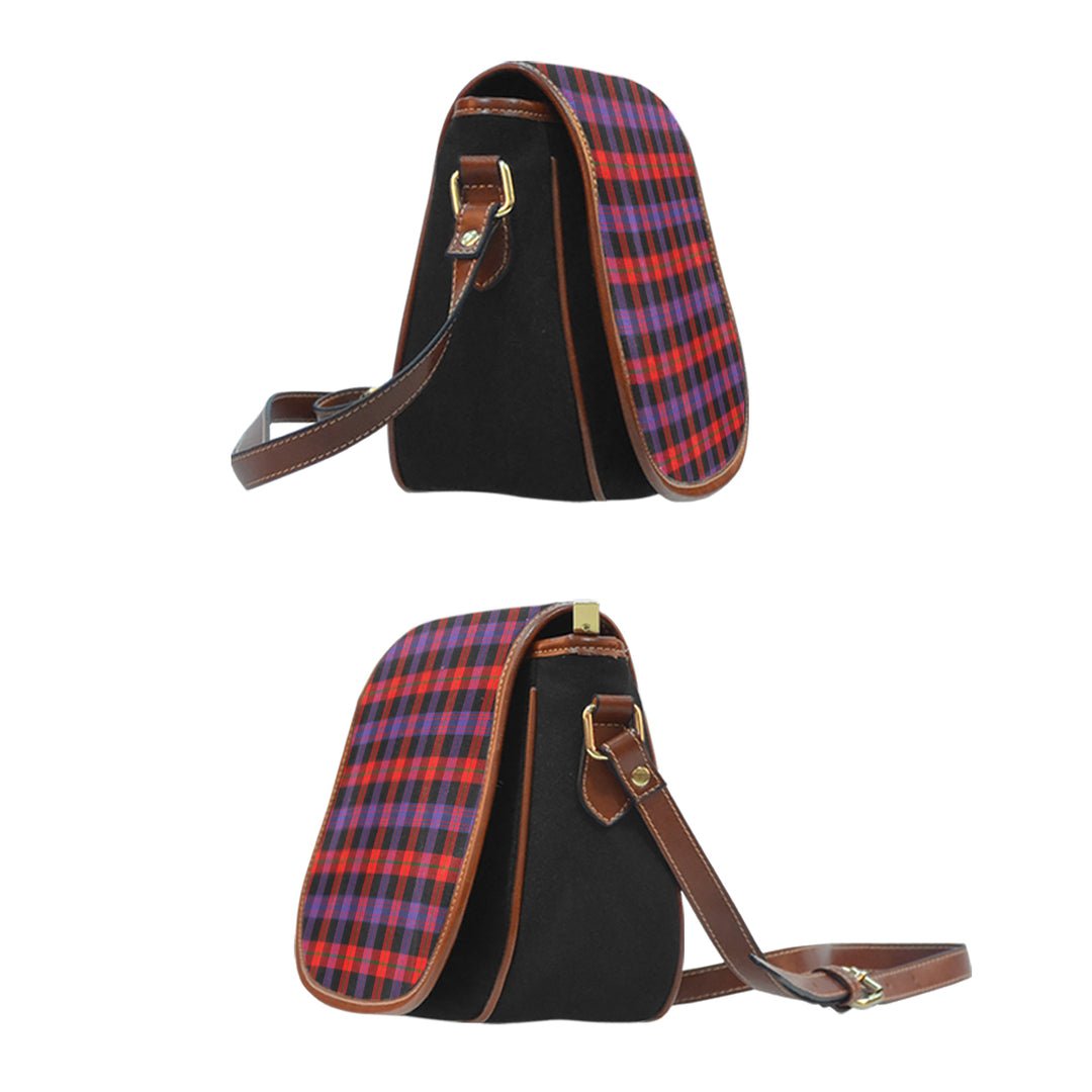 Clan Broun Modern Tartan Saddle Handbags KY78 Clan Brown / Broun Tartan Today   