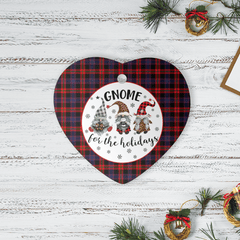 Clan Broun Tartan Gnome Heart Ceramic Ornament MV61 Broun Tartan Gnome Tartan Christmas   