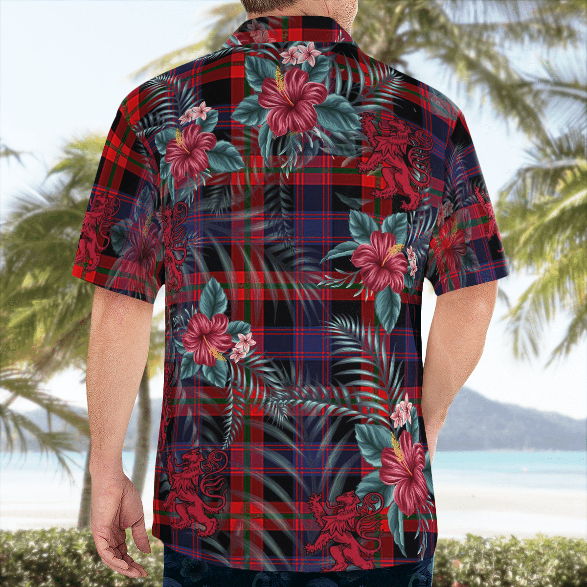 Clan Broun Tartan Scottish Lion Hawaiian Shirt EZ70 Broun Tartan Tartan Hawaii Shirt   