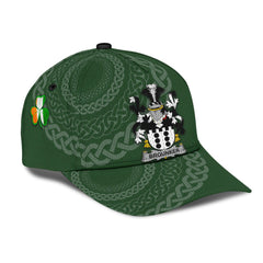 Clan Brounker Coat Of Arms - Irish Family Crest St Patrick's Day Classic CapSZ97 Classic Cap - Brounker Coat Of Arms St Patrick's Day Classic Cap Irish Cap   