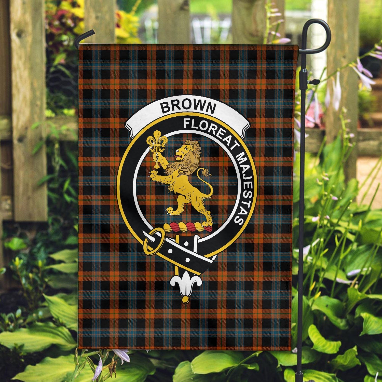 Clan Brown Ancient Tartan Crest Garden Flag FI21 Clan Brown / Broun Tartan Today   