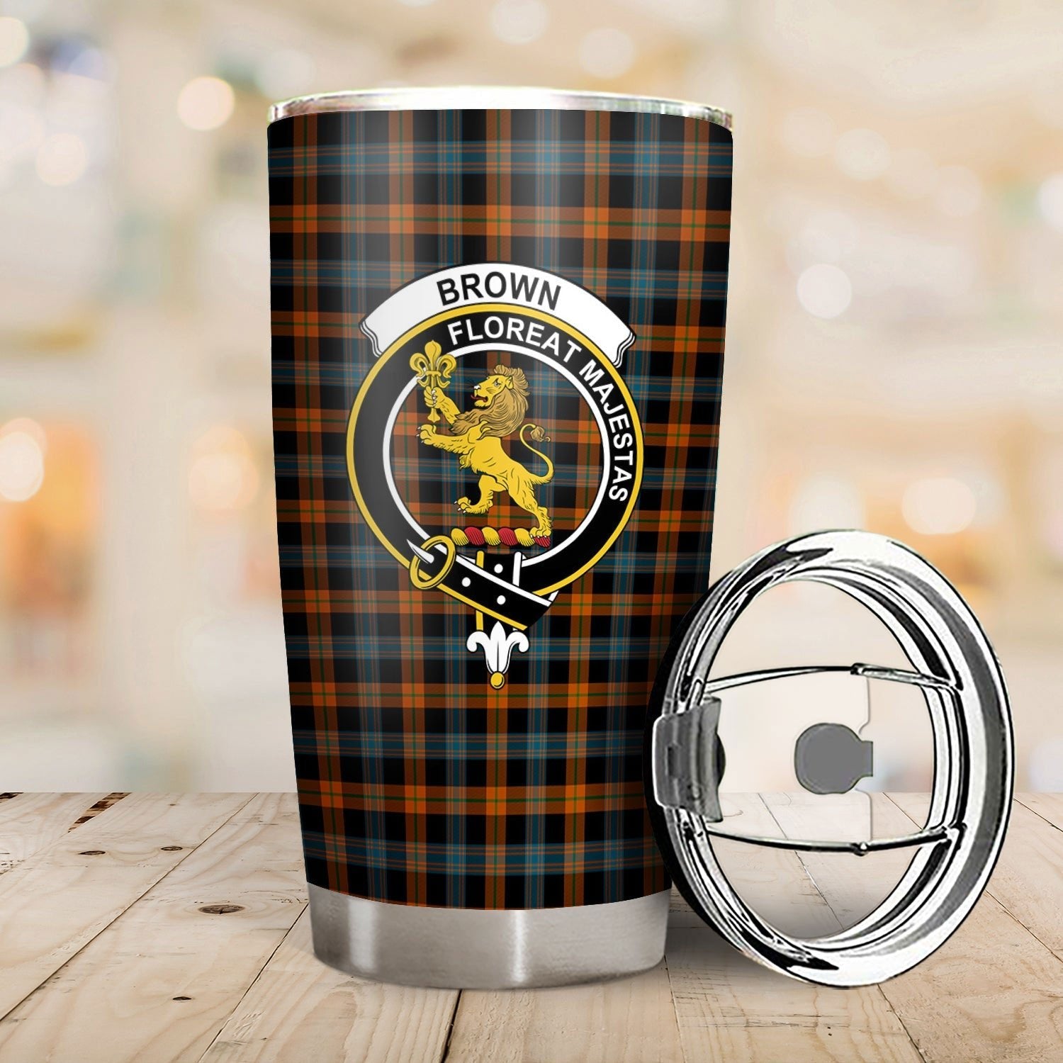 Clan Brown Ancient Tartan Crest Tumbler BP13 Clan Brown / Broun Tartan Today   