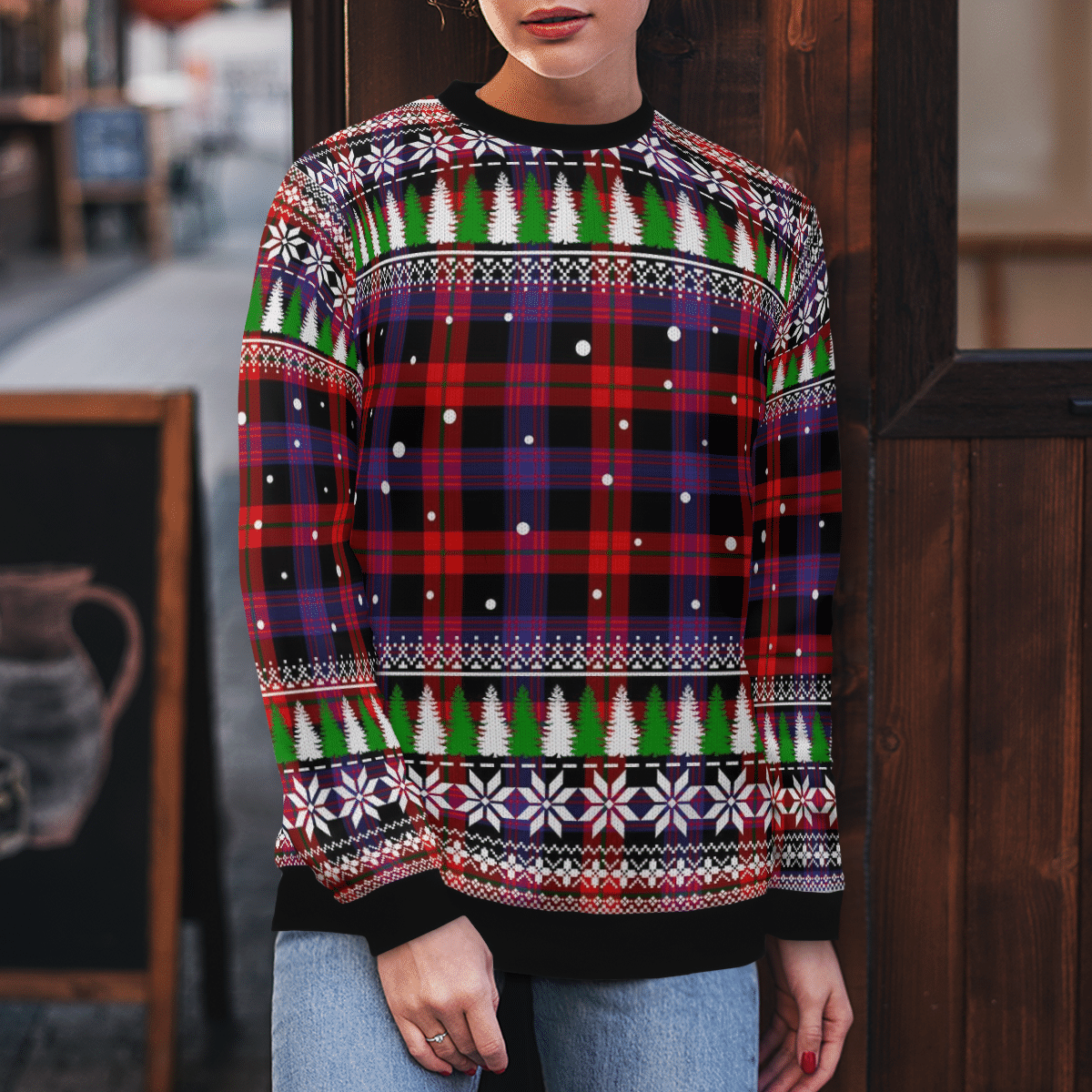 Clan Brown Modern Tartan Christmas Ugly Sweater PC51 Brown Modern Tartan Tartan Ugly Sweater   