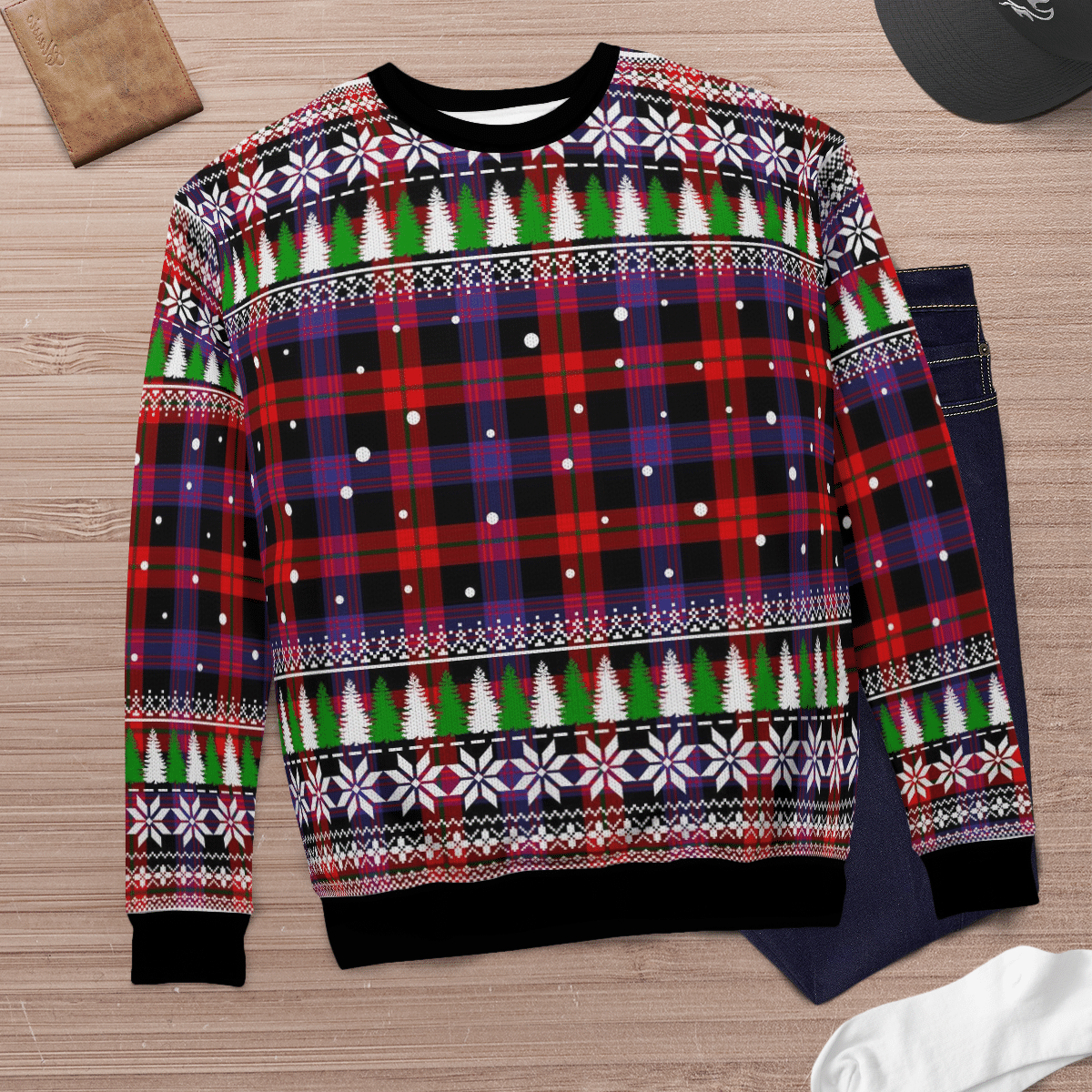 Clan Brown Modern Tartan Christmas Ugly Sweater PC51 Brown Modern Tartan Tartan Ugly Sweater   