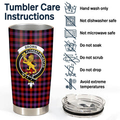 Clan Brown Modern Tartan Crest Tumbler GO83 Clan Brown / Broun Tartan Today   