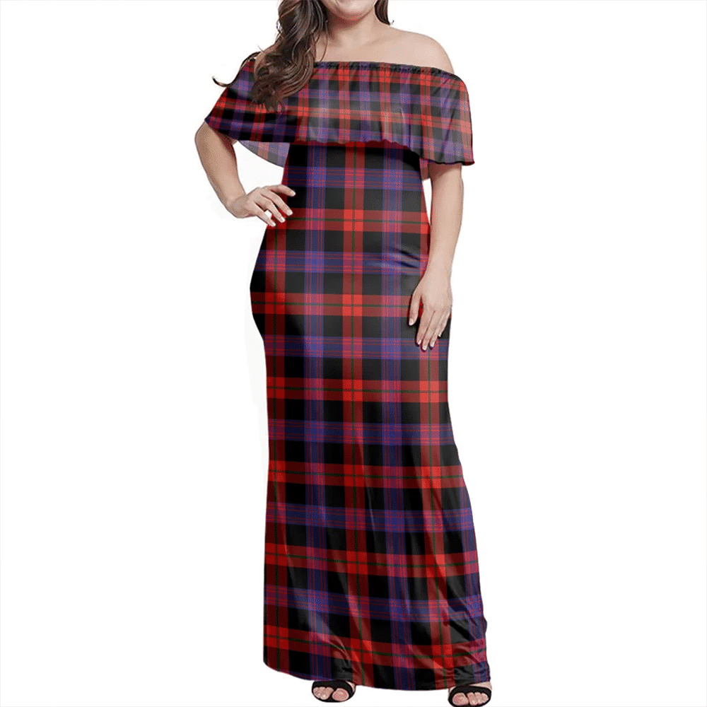 Clan Brown Modern Tartan Hawaii Dress BT15 Clan Brown / Broun Tartan Hawaii Dress   