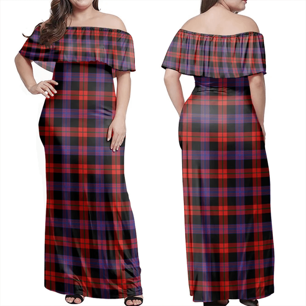 Clan Brown Modern Tartan Hawaii Dress BT15 Clan Brown / Broun Tartan Hawaii Dress   