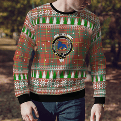 Clan Bruce Ancient Crest Tartan Christmas Ugly Sweater WL24 Bruce Ancient Crest Tartan Tartan Ugly Sweater   