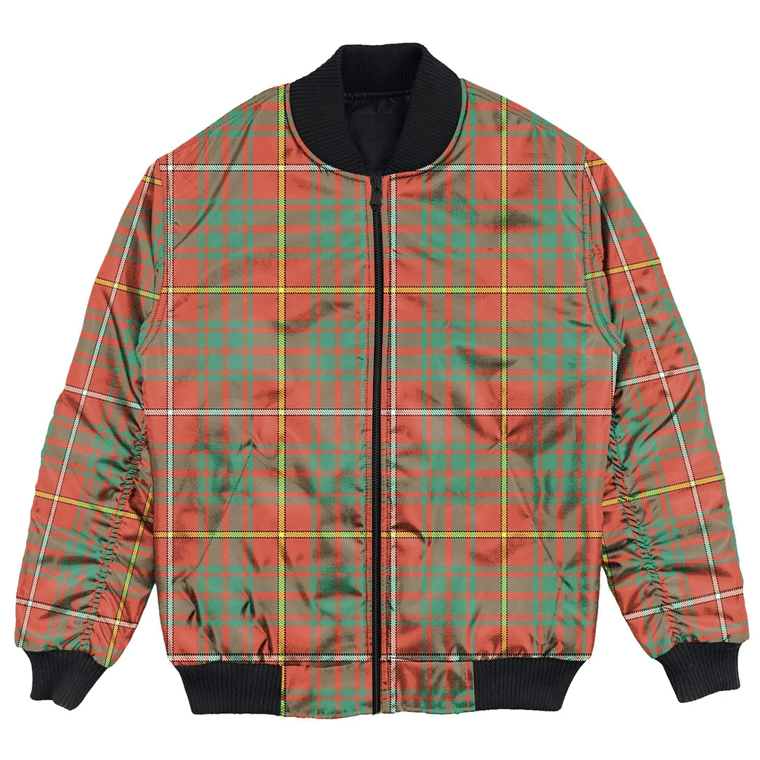 Clan Bruce Ancient Tartan Bomber Jacket BI65 Bruce Ancient Tartan Tartan Bomber Jacket   