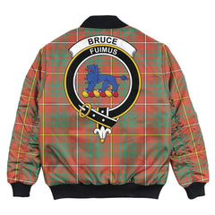 Clan Bruce Ancient Tartan Crest Bomber Jacket LD13 Bruce Ancient Tartan Tartan Bomber Jacket   