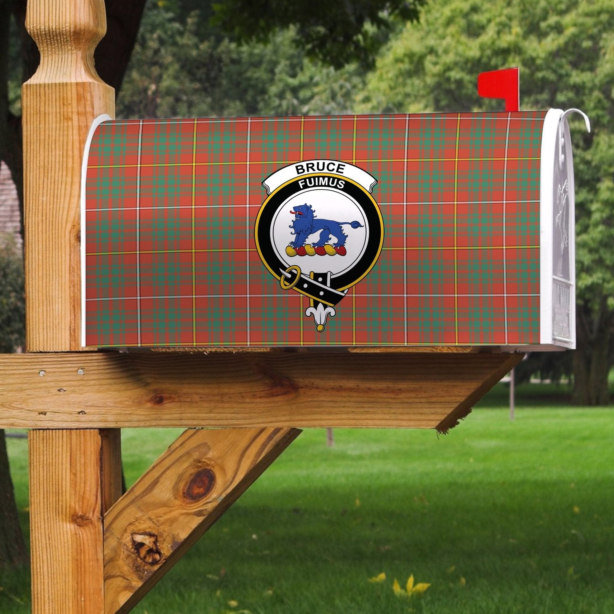 Clan Bruce Ancient Tartan Crest Mailbox OH57 Clan Bruce Tartan Today   