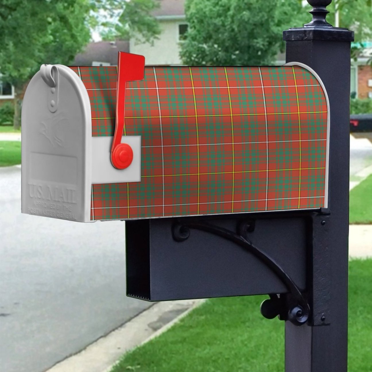 Clan Bruce Ancient Tartan Crest Mailbox OH57 Clan Bruce Tartan Today   