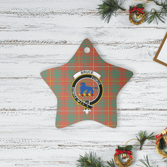 Clan Bruce Ancient Tartan Crest Star Ceramic Ornament NE25 Bruce Ancient Tartan Tartan Christmas   