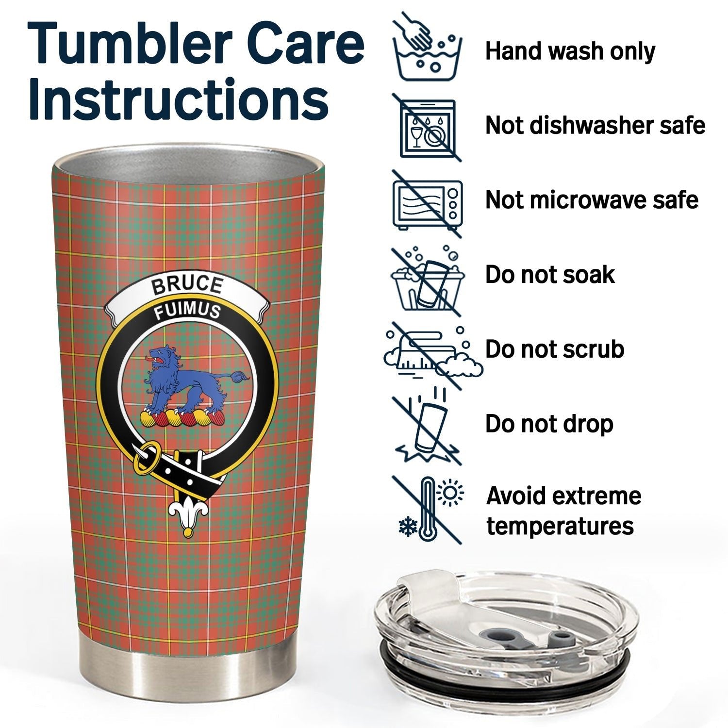 Clan Bruce Ancient Tartan Crest Tumbler IE46 Clan Bruce Tartan Today   