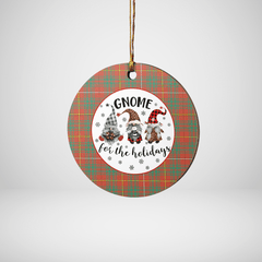 Clan Bruce Ancient Tartan Gnome Round Ceramic Ornament LH13 Bruce Ancient Tartan Tartan Christmas   