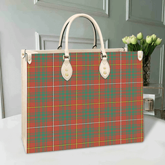 Clan Bruce Ancient Tartan Leather Bag MF95 Clan Bruce Tartan Today   