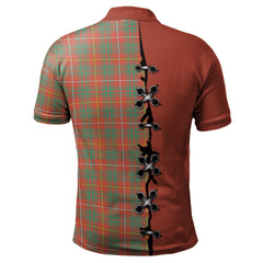 Clan Bruce Ancient Tartan Polo Shirt - Lion Rampant And Celtic Thistle Style TT19 Bruce Ancient Tartan Tartan Polo   