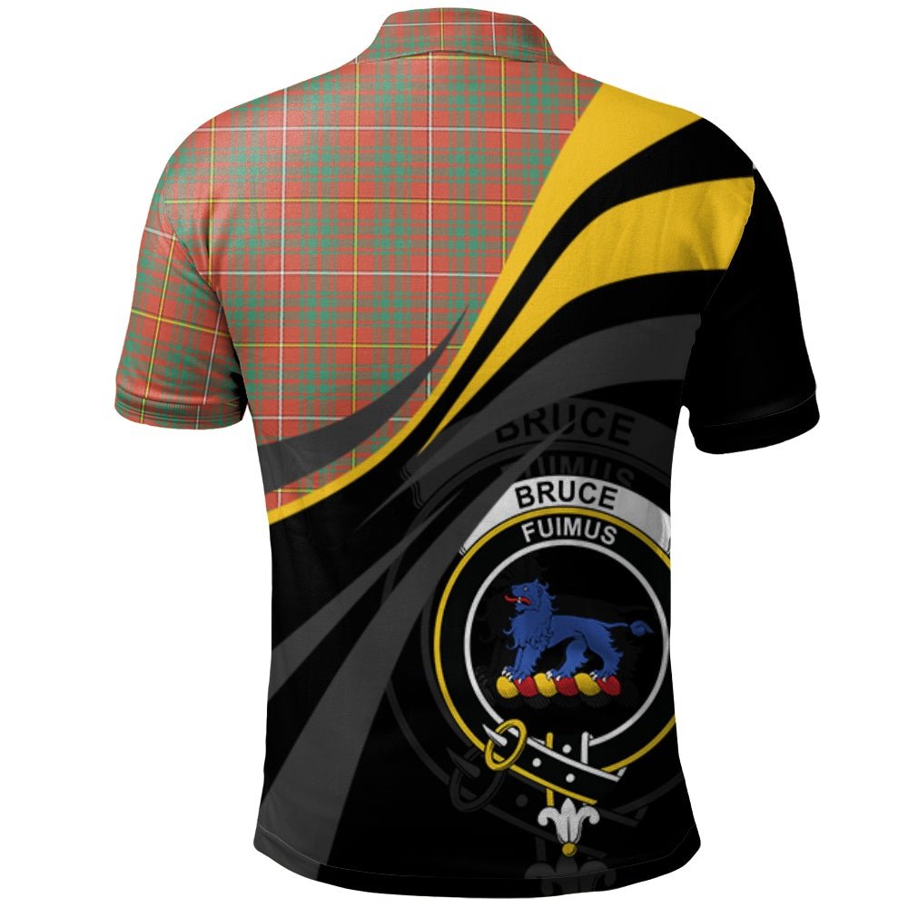 Clan Bruce Ancient Tartan Polo Shirt - Royal Coat Of Arms Style OT26 Bruce Ancient Tartan Tartan Polo   