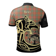 Clan Bruce Ancient Tartan Polo Shirt Viking Wolf RL60 Bruce Ancient Tartan Tartan Polo   