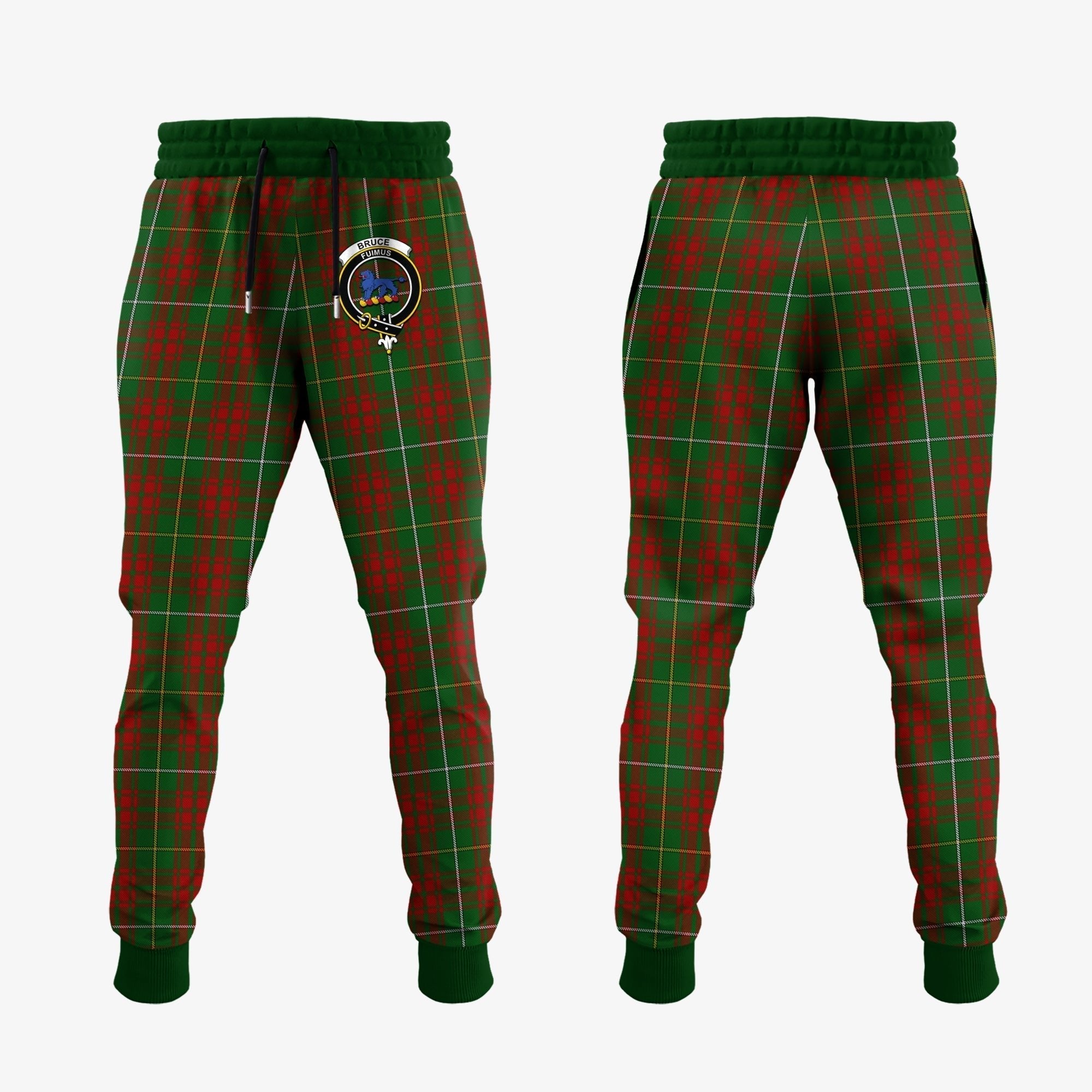 Clan Bruce Hunting Tartan Crest Jogger Sweatpants OJ60 Clan Bruce Tartan Today   