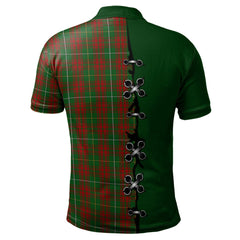 Clan Bruce Hunting Tartan Polo Shirt - Lion Rampant And Celtic Thistle Style FE13 Bruce Hunting Tartan Tartan Polo   